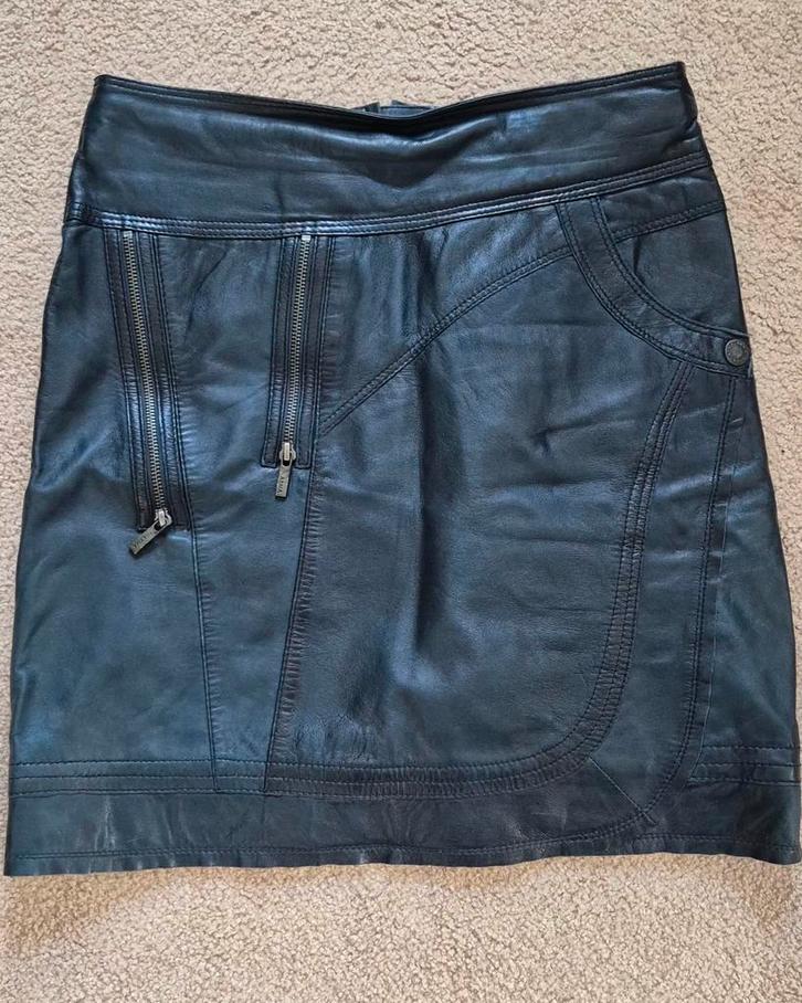 Blauwe leren rok maat 36-Arma, Kleding | Dames, Rokken, Gedragen, Maat 36 (S), Blauw, Boven de knie, Ophalen of Verzenden