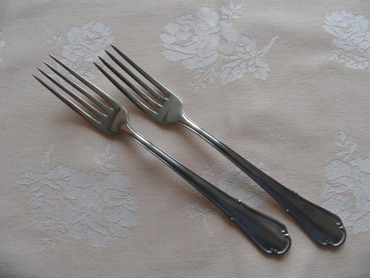 vintage verzilverde vork /vorken Wello Elephant Design, Antiek en Kunst, Antiek | Bestek, Ophalen of Verzenden