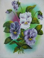 schilderij Viooltjes Jef Jacobs nr BB 314 ger leida, Antiek en Kunst, Kunst | Schilderijen | Klassiek, Verzenden