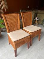 Rieten Eetkamerstoelen, Ophalen, Gebruikt, Twee, Bruin