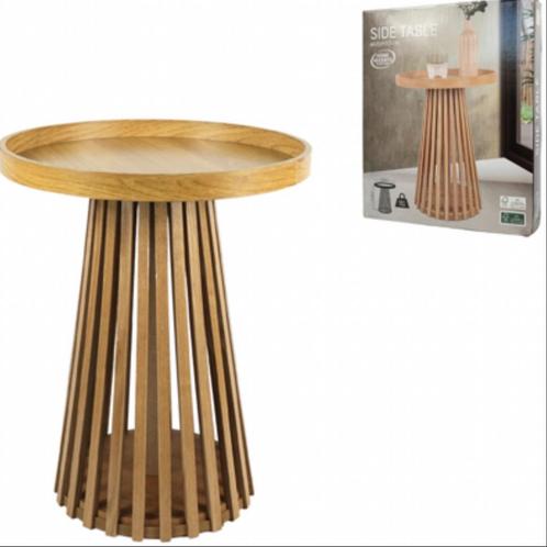 Bijzettafel NIEUW!, Huis en Inrichting, Tafels | Bijzettafels, Zo goed als nieuw, Rond, 45 tot 60 cm, Minder dan 55 cm, Hout, Ophalen of Verzenden
