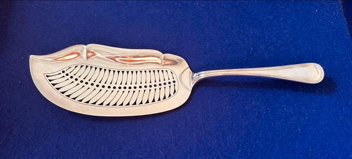 Zware 835/1000 zilveren visopdienschep dubbelrondfilet, Antiek en Kunst, Antiek | Goud en Zilver, Ophalen of Verzenden