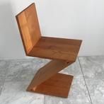 vintage houten STOEL dutch design retro chair kunst art, Gebruikt, Vintage Dutch design, Bruin, Eén