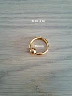 Nieuwe ball closure ring, goud kleur. Staal., Ophalen of Verzenden, Zo goed als nieuw, Staal, Oor- of Traguspiercing