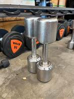 2 x 9 kg chrome technogym dumbells dumbbell set gewichten, Dumbbell, Dumbells, Ophalen of Verzenden, 2 x 9 kg
