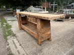 Timmermanswerkbank of industriële houten werkbank sidetable, Ophalen