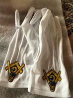 Vrijmetselarij Handschoenen met Logo, Ophalen of Verzenden