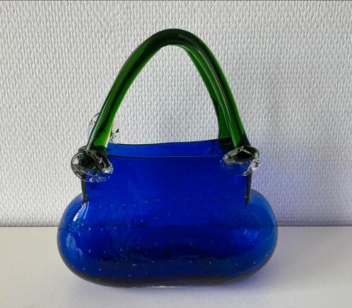 Prachtige “Murano” Vaas in de vorm van een Handtas, Antiek en Kunst, Antiek | Glas en Kristal, Ophalen of Verzenden