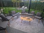 Loungeset, bank, 3 stoelen en bank, Tuin en Terras, Tuinsets en Loungesets, Ophalen, Hardhout, 6 zitplaatsen, Loungeset