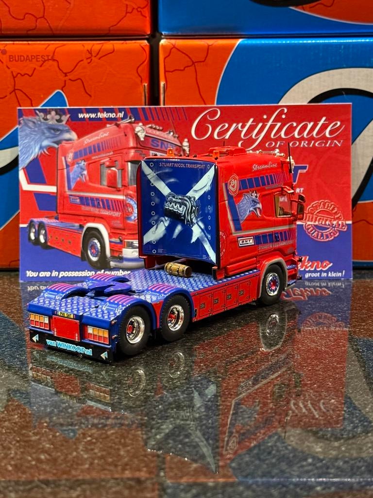Tekno - Scania Stuart Nicole Transport (SNT), Ophalen of Verzenden, Zo goed als nieuw, Bus of Vrachtwagen, Tekno