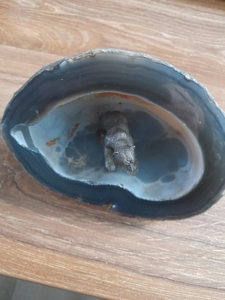 Agaat met beer decoratie, Huis en Inrichting, Ophalen of Verzenden