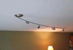 Booglamp plafondlamp 4 verwisselbare spots chroom, Huis en Inrichting, Ophalen, Zo goed als nieuw, Metaal of Aluminium