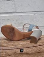 Albano - Prachtige leren pumps - sandalen maat 38 - ZGAN, Pumps, Albano, Blauw, Ophalen of Verzenden