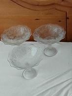 Drie glazen Fruitschalen IN GOEDE STAAT, Ophalen, Zo goed als nieuw