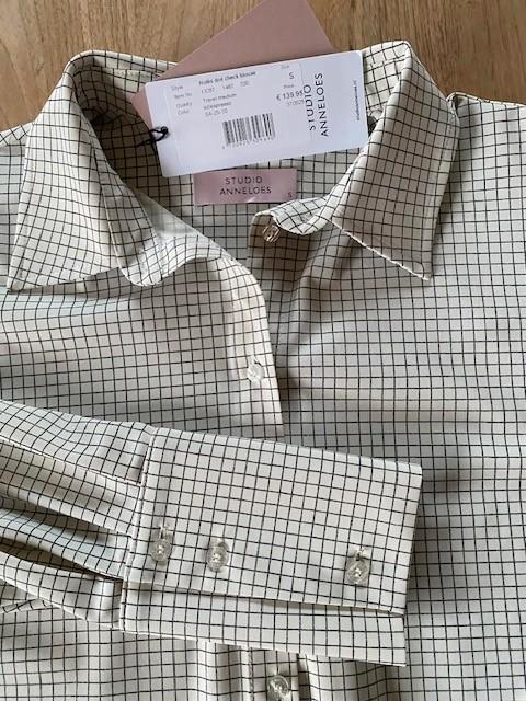 NIEUW: Studio Anneloes Hollis dot check blouse - mt S, Kleding | Dames, Blouses en Tunieken, Nieuw, Maat 36 (S), Overige kleuren