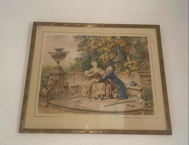Antiek Schilderij, Antiek en Kunst, Kunst | Tekeningen en Foto's, Ophalen