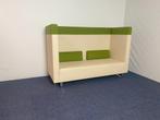 Akoestisch bankstel, crème/groen, H 135 x B 205 x D 84 cm., Ophalen, Gebruikt