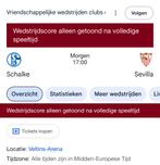 2 tickets schalke sevilla, Twee personen, Oktober