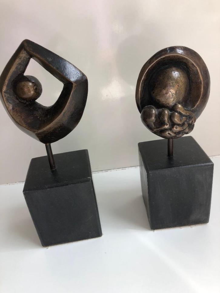 2 bronzen beelden Fantasy, Antiek en Kunst, Antiek | Koper en Brons, Ophalen of Verzenden