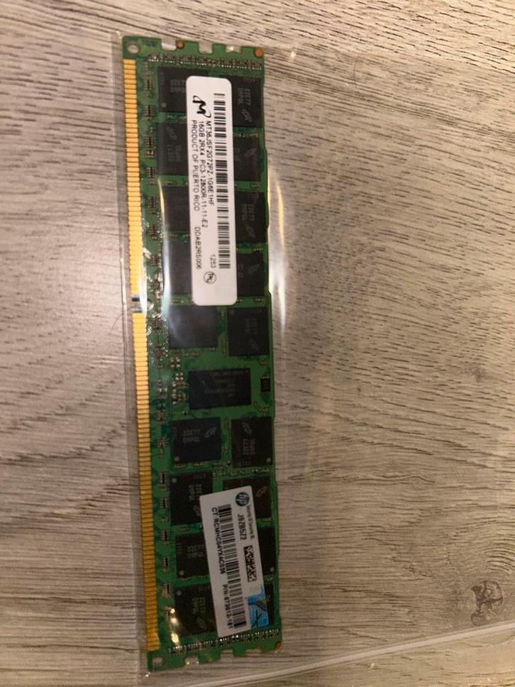 16GB DDR3 Server DIMM 12800R, Computers en Software, RAM geheugen, Gebruikt, Server, 16 GB, DDR3, Ophalen of Verzenden