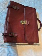 Lederen aktetas vintage, Bruin, Aktetas of Boekentas, Ophalen of Verzenden, Zo goed als nieuw