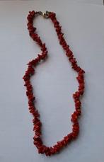 Bloedkoraal ketting, Sieraden, Tassen en Uiterlijk, Verzenden, Zo goed als nieuw, Rood, Steen of Mineraal