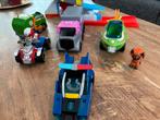 Paw patrol uitkijktoren en 5 voertuigen, Kinderen en Baby's, Speelgoed | Actiefiguren, Ophalen, Zo goed als nieuw