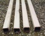 Kokerprofiel 4 Stuks Koker Profiel Metaal 30 x 30 x 3 mm, Ophalen of Verzenden, Gebruikt, IJzer