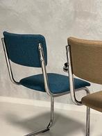 Retro sledestoelen nieuw eetkamerstoelen petrol prijs p/stuk, Metaal, Overige kleuren, NL, Ophalen of Verzenden