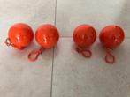 Oranje wegwerp regen poncho in een bal, 4 stuks, nieuw, Nieuw, Regenponcho, Kinderen