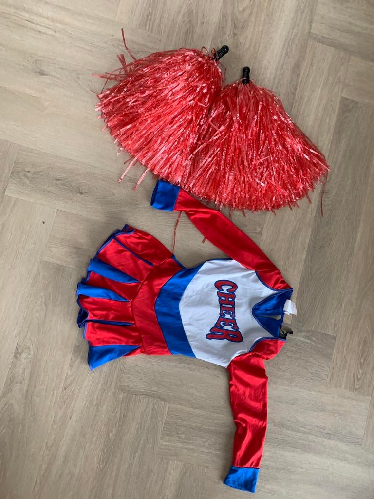 Cheerleader 128/134, Ophalen of Verzenden, Zo goed als nieuw, 122 t/m 128, Meisje