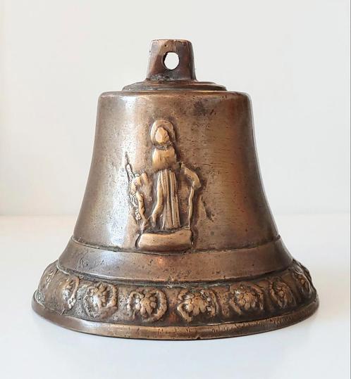 Antieke bronzen bel uit schip, school of kerk?, Antiek en Kunst, Curiosa en Brocante, Verzenden