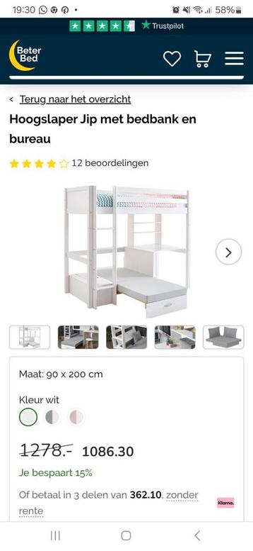 Hoogslaper Met zitgedeelte en bureau merk jip  beschikbaar voor biedingen