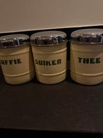 Koffie, thee en suiker bus, Antiek en Kunst, Antiek | Emaille, Ophalen
