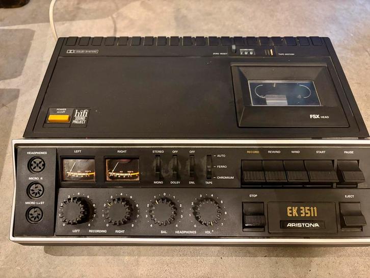 Aristona EK3511 Dolby Cassettedeck - Retro!, Audio, Tv en Foto, Bandrecorders, Bandrecorder, Ophalen of Verzenden