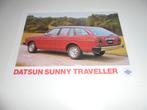 brochure Datsun Sunny Traveller  1980, Verzenden, Nieuw, Overige merken
