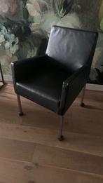 Eettafel stoel en rolfauteuil leer 4x, Huis en Inrichting, Stoelen, Ophalen, Zwart, Leer, Zo goed als nieuw