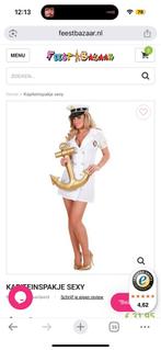 Carnaval kapitein kostuum dames S, Ophalen, Zo goed als nieuw, Maat 36 (S), Carnaval