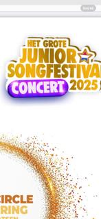 Het grote Junior songfestival concert  ticket, Eén persoon, Oktober