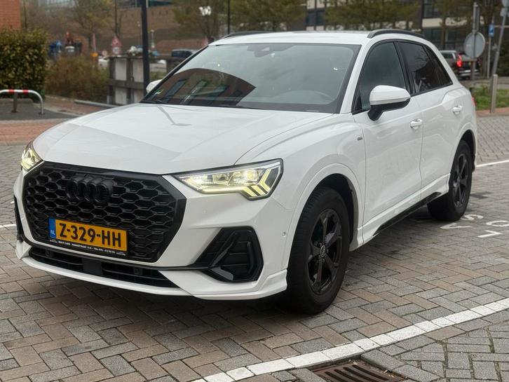 Audi Q3 35 Tfsi 150pk S Tronic 2021 Wit 3x S-line, Auto's, Audi, Bedrijf, Q3, ABS, Adaptieve lichten, Airbags, Airconditioning