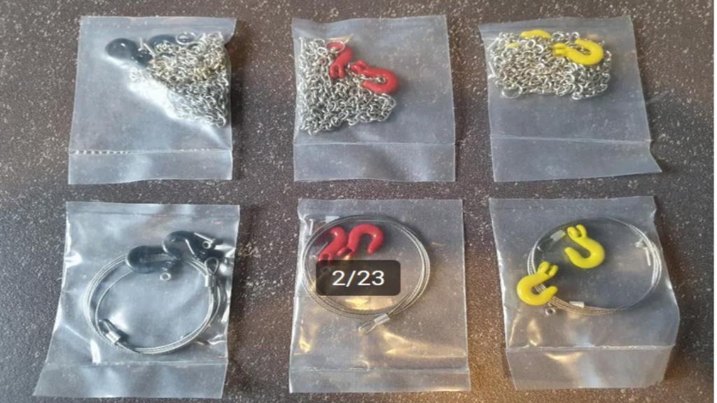 Sleepkabel of sleepketting Tamiya truck in 3 kleuren / 1:10, Ophalen of Verzenden, Nieuw, Elektro, Onderdeel