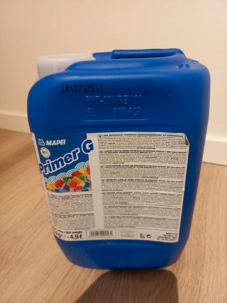 Mapei Primer G - 2.5 Liter. Voor egaline en tegels, Doe-het-zelf en Verbouw, Overige Doe-het-zelf en Verbouw, Nieuw, Ophalen