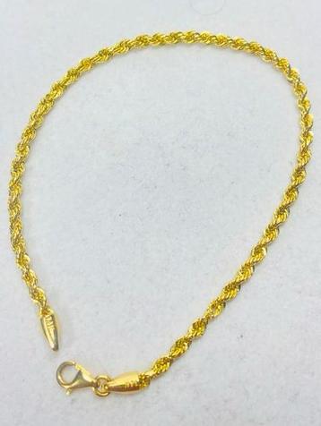 Gouden armband - rope model - 14 karaat beschikbaar voor biedingen