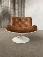 Artifort F976 Geoffrey Harcourt 1960 origineel leer fauteuil, Huis en Inrichting, Fauteuils, Ophalen, Gebruikt, Leer