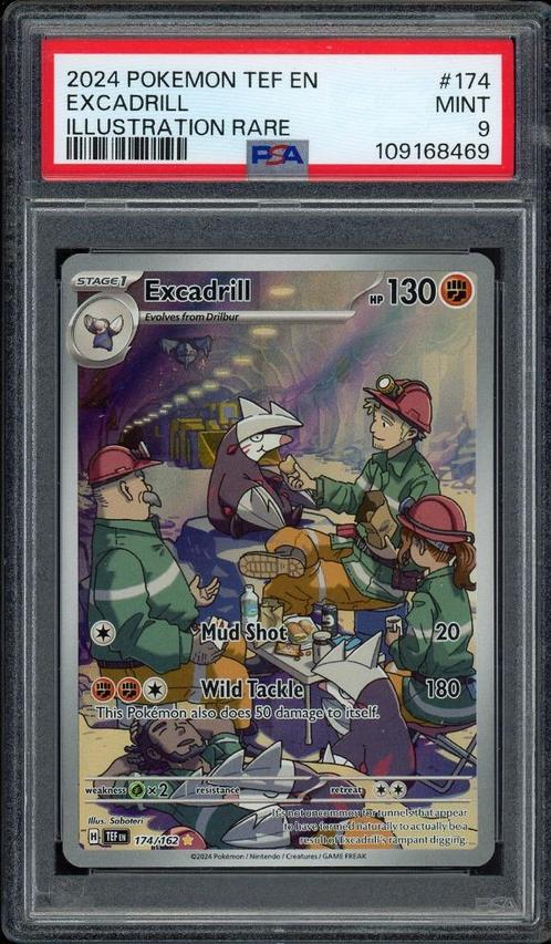 Excadrill [IR] PSA 9 - 174/162 - Temporal Forces 2024, Hobby en Vrije tijd, Verzamelkaartspellen | Pokémon, Zo goed als nieuw