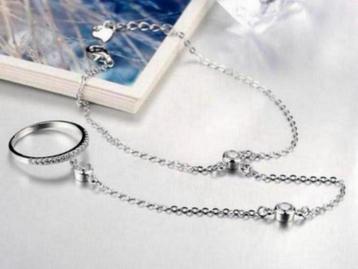 NYKKOLA Sieraden Armband Ring Vinger 925 sterling zilver set beschikbaar voor biedingen