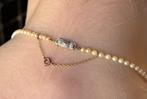 Mille Griffe 14k slot goud diamant parel ketting antiek dame, Sieraden, Tassen en Uiterlijk, Antieke sieraden, Ophalen of Verzenden