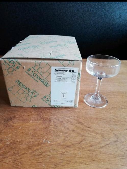 Vintage retro likeurglazen Schonwald 8cl (6st beschikbaar), Verzamelen, Glas en Borrelglaasjes, Ophalen of Verzenden
