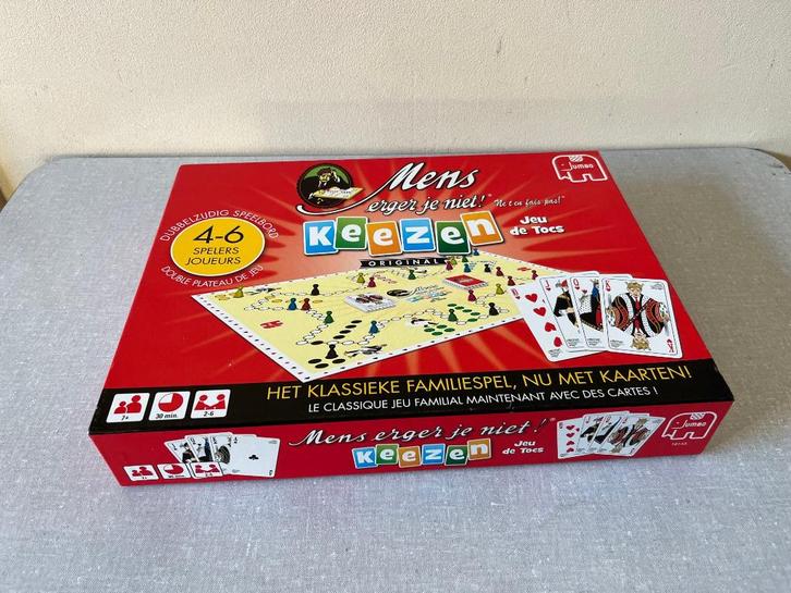 NIEUWSTAAT mens erger je niet keezen kaartspel van JUMBO, Hobby en Vrije tijd, Gezelschapsspellen | Bordspellen, Nieuw, Een of twee spelers