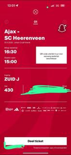 Ajax - Heerenveen, Tickets en Kaartjes, Twee personen